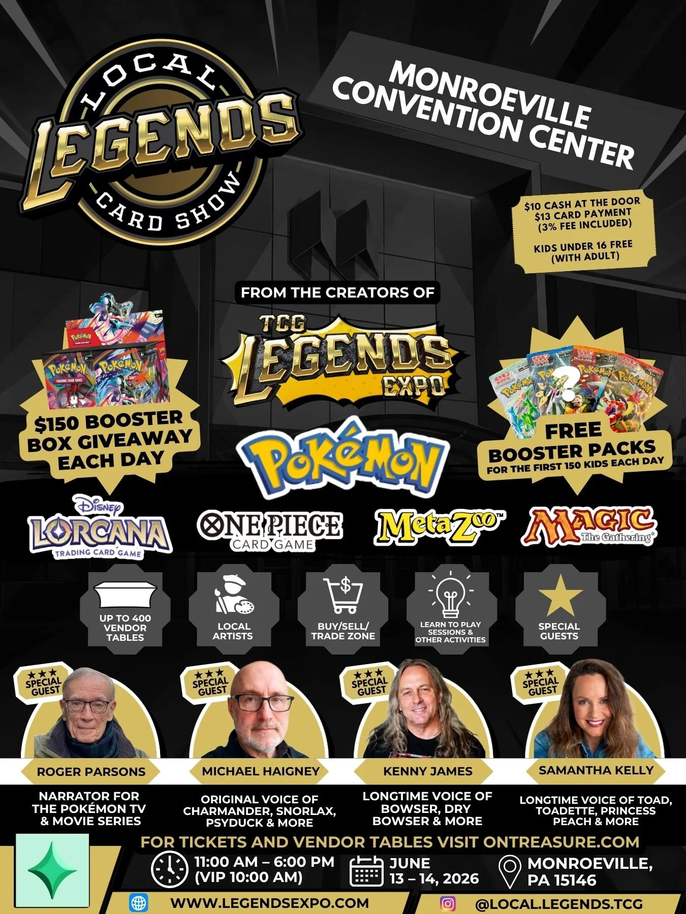 Monroeville, PA June 2026 — TCG Legends Expo